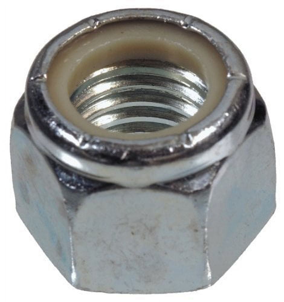 Flange Nut 100-Pack 1/4-20 Grade 5 Nylon Insert Lock Nuts - Zinc Plated Hex Flange 7/16 Wrench Size Lock Nuts