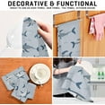 thumbnail image 7 of Kitchen Towels Cute Cartoon Sharks Pattern Cleaning Towel Absorbent Hand Towels Tea Towels for Home Restaurant Dish Clean 28" x 18", 1PC, 7 of 7