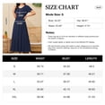 thumbnail image 5 of AskLazy Women's Summer Mix Casual Short Sleeve Crew Neck Loose Tiered Long Dress With Pockets,US Size,Navy Blue,L, 5 of 7