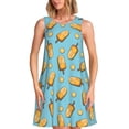thumbnail image 1 of Disketp Lemon Ice Cream para Vestido sin Mangas para Mujeres, Vestidos de Verano para Mujeres, Casual y Holgado para la Playa, 1 of 7