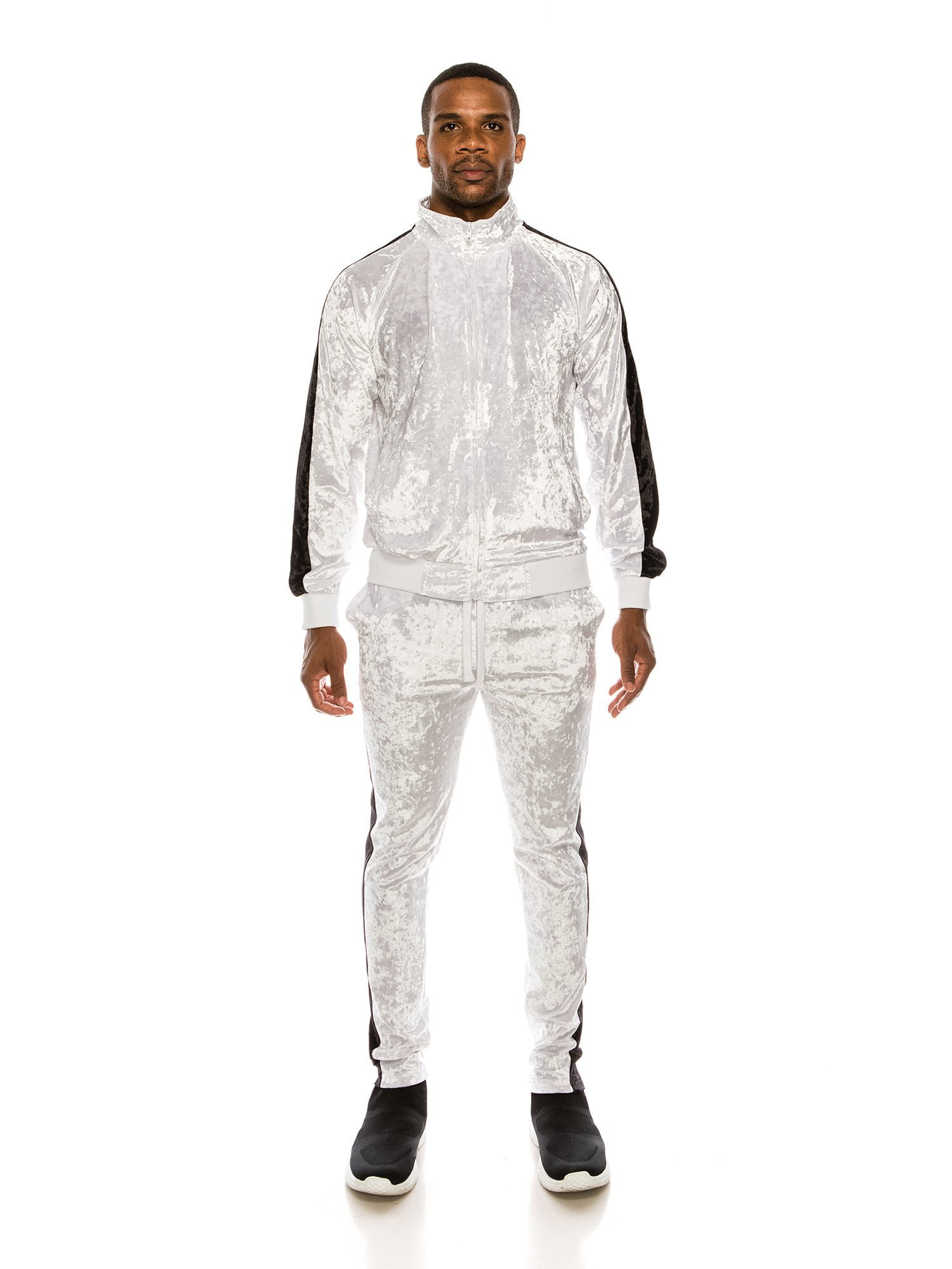 white velour suit