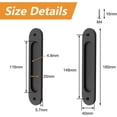thumbnail image 2 of Juego de 2 manijas de puerta corredera empotradas ovaladas manijas de acero inoxidable negro mate para corredera Barn Doo Feliz Sencillez, 2 of 4