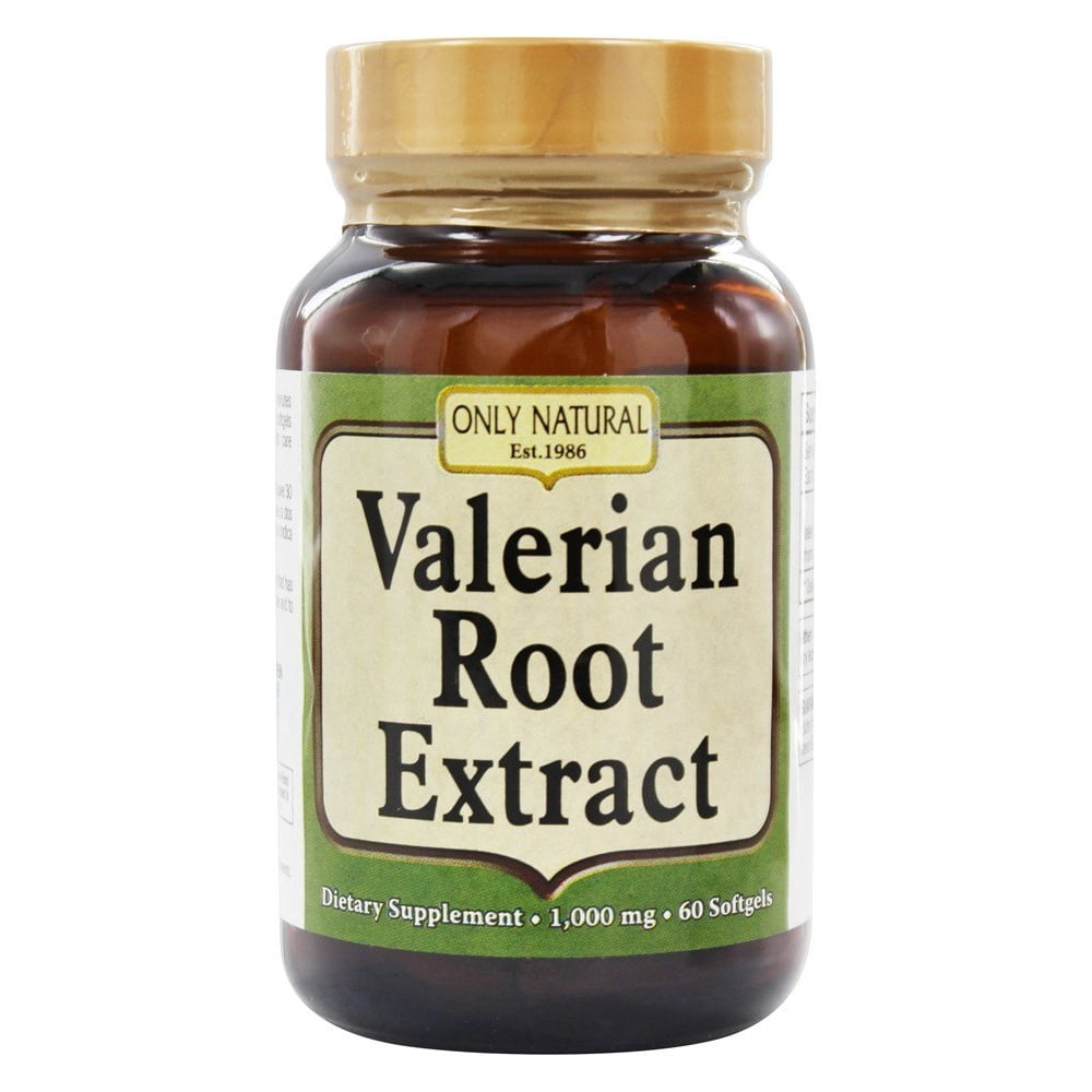 Only Natural Valerian Root Extract 1000 mg. 60 Softgels Walmart