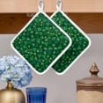 thumbnail image 2 of Green Shamrock Pot Holders for Kitchen Heatproof Potholder, 2 Pack St. Patrick's Day Spring Lucky Vintage Hot Pads Multipurpose Oven Pads Cloth Potholders Trivet for Cooking and Baking, 2 of 8