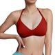 thumbnail image 1 of Sujetador deportivo sin espalda con tirantes para mujer - Copas acolchadas extraíbles, nailon-spandex - Sujetador de yoga y gimnasio con fruncido delantero - Tallas XS-XL, 1 of 5
