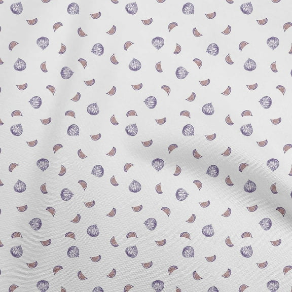 oneOone Viscose Chiffon White Fabric Fruits Diy Clothing Quilting Fabric Print Fabric By Yard 42 Inch Wide