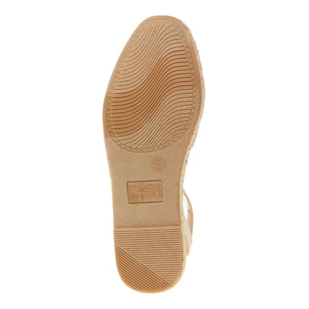 time and tru women's ankle strap espadrille flats