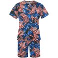 thumbnail image 5 of IROINNID Men's Short Sleeve July 4th Walkshorts Unlimited Day Printing T-shirt Elastic Waist Shorts Casual Sports Holiday Top Shorts Two Piece Set, 5 of 5