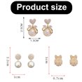 thumbnail image 3 of Pendientes de plata con forma de borla dulce, aretes de flores con temperamento, suaves, todo a juego, 3 of 6