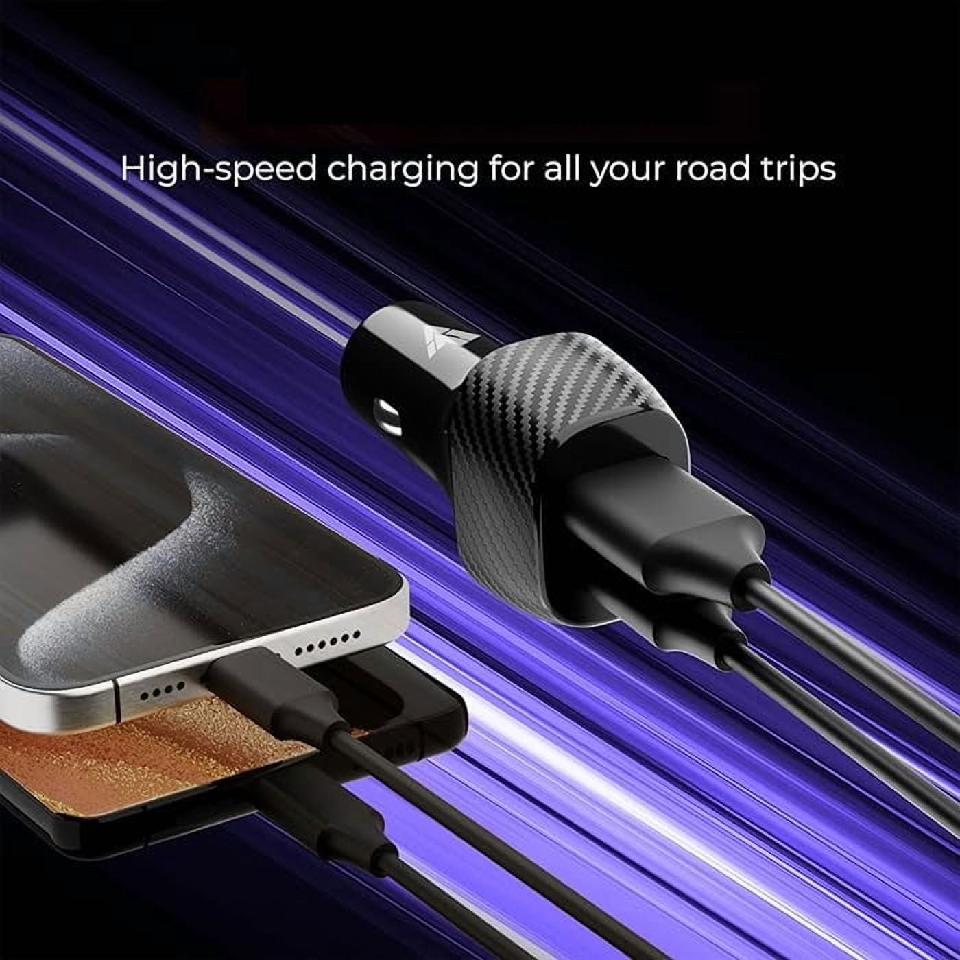 Fast PD Car Charger for Google Pixel Tablet 11" (2023) - 60W 2-Port USB-C 6ft Long Type-C Cable Power Adapter DC Socket Plug-in with Cord