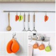 thumbnail image 4 of Silicone Oven Mitts, 4pcs Silicone Kitchen Pot Holders, Silicone Pot Holder Mini Oven Heat Resistant Oven Mitt Pot Holder (Green+Orange), 4 of 5