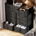 thumbnail image 3 of CONCETTA 9-Drawer Fabric Dresser Storage Chest for Bedroom, Closet, Storage Furniture for Adults, Black, 3 of 9