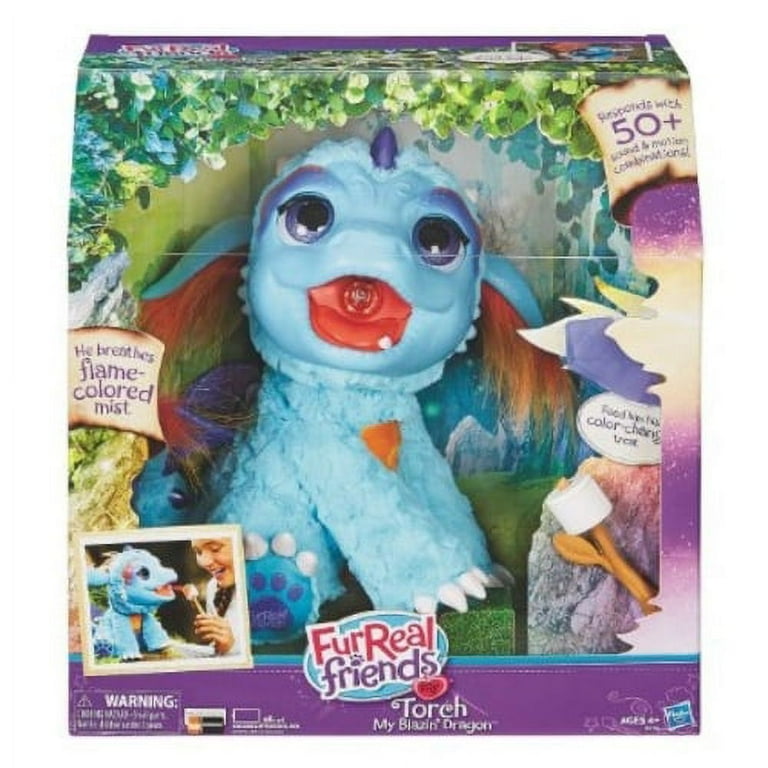 FurReal Torch My Blazing Dragon Plush, 50+ Sounds, Color-Change