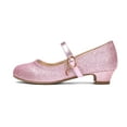 thumbnail image 2 of Dream Pairs Girls Mary Jane Low Heel Princess Flower Wedding Party Pump Dress Shoes, 2 of 5