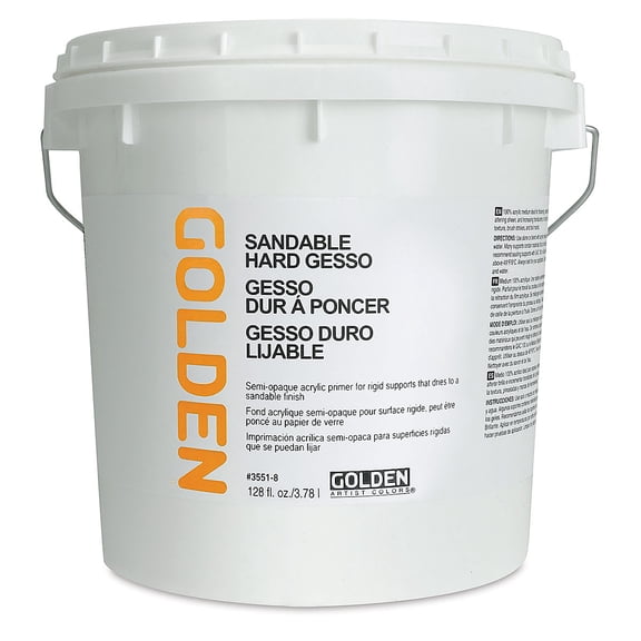 Golden Sandable Hard Gesso - Gallon tub