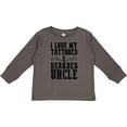thumbnail image 3 of Inktastic I Love My Tattooed & Bearded Uncle Boys or Girls Long Sleeve Toddler T-Shirt, 3 of 5