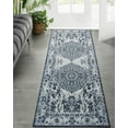 thumbnail image 7 of Lochas Boho Area Rug Vintage Bohemian Rugs Floor Carpet for Hallway Entryway Bedroom Kitchen Bathroom,2' x 6',Blue, 7 of 7