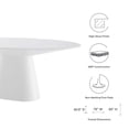thumbnail image 6 of Modway Provision 47" Round Modern Style MDF Wood Dining Table in White, 6 of 6