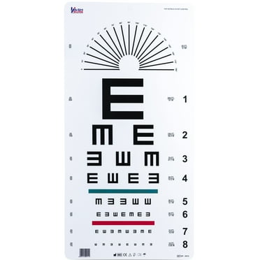 Tumbling “E” with Red Green Bar Visual Acuity Test 6m / 20ft