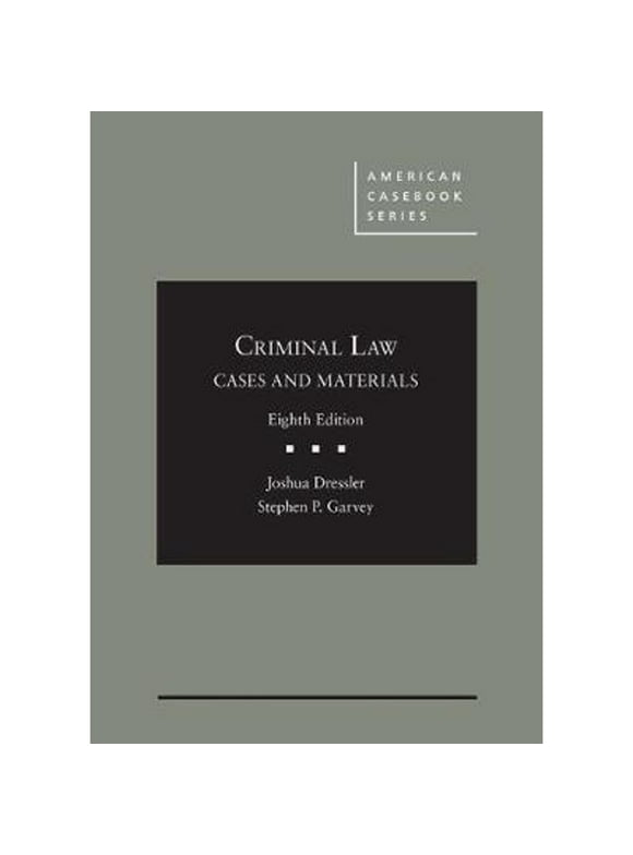 Pre-Owned Cases and Materials on Criminal Law (Hardcover 9781683288220) by Joshua Dressler, Stephen P. Garvey