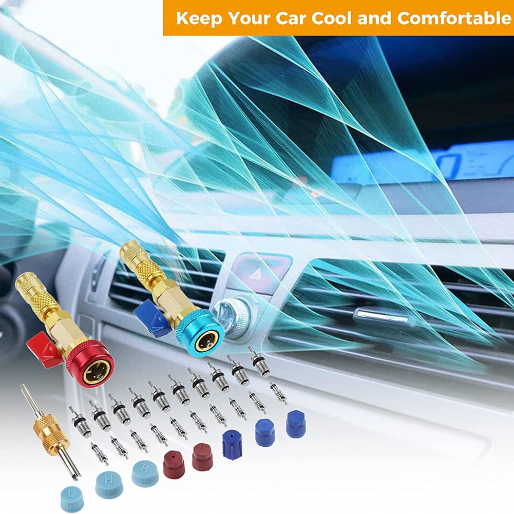Fule R134A Valve Core Quick Remover Installer High Low Pressure Tool Air Conditioner