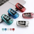 thumbnail image 2 of Car Key Fob Cover Case Protector Carbon Fiber Style TPU Remote Car Key Fob Cover Case Shell for Audi A1 A3 Q3 TT, 2 of 3