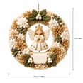 thumbnail image 2 of Christmas Wreath 3D Fabric Poke Art Kits for Adults, Pre-Punched Crafts for Holiday Door Decor, No-Sew DIY Making Set (Angel), 2 of 5