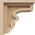 thumbnail image 3 of 5"W x 5"D x 5"H Wide Highland Rough Cedar Woodgrain TimberThane Corbel, Primed Tan, 3 of 6