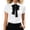 White#9527, variant on Womens Short Sleeve Tshirts Ruffled Lapel Solid Color T-Shirts Bowtie Summer Tee Tops for Women