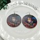 thumbnail image 2 of 2x1 Pair African Girl Earrings Wooden Round Tag Hippy Hook Tribe Ear Jewelry A------Product code 61326, 2 of 5