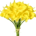 thumbnail image 5 of Artificial White Calla Lily Flowers 13" Realistic PU Petals for Wedding Bouquet Table Centerpiece Includes 12 Stems (Yellow), 5 of 5