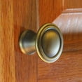 thumbnail image 3 of 80110-AB-25 1 inch Diameter Round Deco Antique Brass Cabinet Knobs 25 Pack, 3 of 4