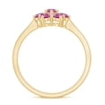 thumbnail image 2 of Rosec Jewels Nature Inspired Flower Cluster Ring, Pink Tourmaline Ring - AAA Quality, 10K Yellow Gold, US 3.00, 2 of 8