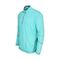 thumbnail image 3 of Page & Tuttle Mens Coverstitch Heather Mock Neck Long Sleeve Quarter Zip Pu, 3 of 5