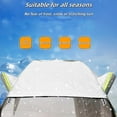 thumbnail image 2 of 4-Layer Magnetic Windshield Cover for Car, Universal Frost Snow & Sun Protector with Side Mirrors Cover for Most Cars, SUV, 2 of 6