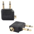 thumbnail image 2 of 4 Pack Airplane Headphone Adapter ,airline Airplane Flight Adapters For Headphones, Plated 3.5mm Y, 2 of 4