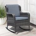 thumbnail image 7 of OC Orange-Casual Set of 2 Patio Resin Wicker Rocking Chair w/ Cushions, Outdoor Furniture Gray Cushions, 7 of 7