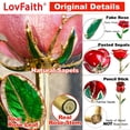 thumbnail image 4 of LovFaith, oro auténtico bañado en rosa de 24 quilates con soporte de cristal, 4 of 6