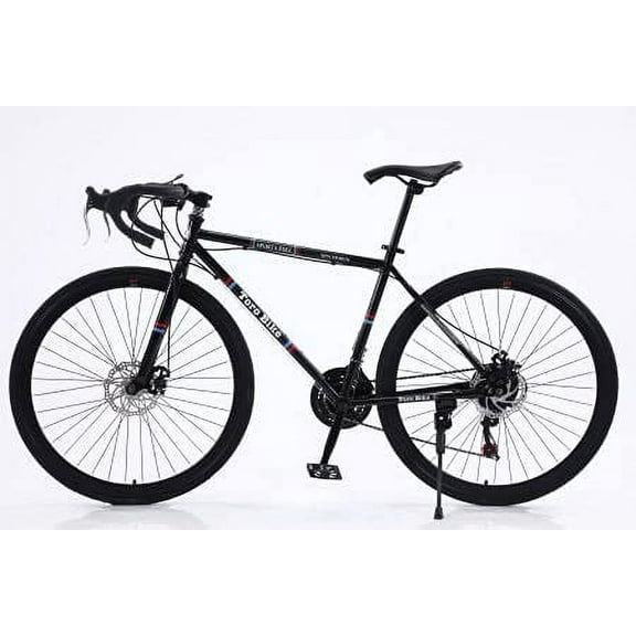 Toro Bikes USA Mens Road/Highway Bike, 29-Inch Wheels, Aluminum Frame, Twist Shifters, 24-Speed, Front and Rear Disc Brakes (Black)
