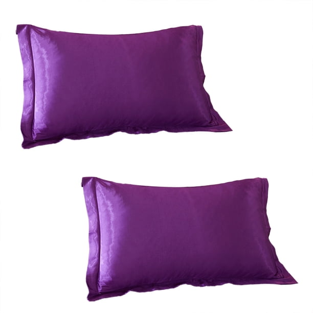 Color sólido de seda de imitación funda de almohada de seda sin cremallera funda de sobre