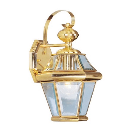 

Wall Sconces 1 Light With Clear Beveled Polished Brass size 8.2 in 100 Watts - World of Crystal