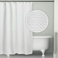 thumbnail image 3 of Microdry Deluxe Textured Fabric Shower Curtain, 72" x 72", White, 3 of 8