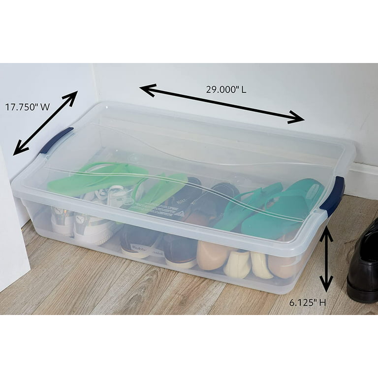Cleverstore Under the Bed Wheeled Storage Box, 68 qt. 2-Pack
