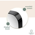 thumbnail image 3 of 30x40cm Metal Black Frame Mirror for Bathroom | Brushed Rectangular Rounded Corner Vanity | 2" Deep Set Design Small Wall Mirrors Decorative, 3 of 5