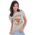 thumbnail image 3 of Veggie Power Cute Vegetarian Fighter Womens Slim Fit Graphic Tee Brisco Brands M, 3 of 5
