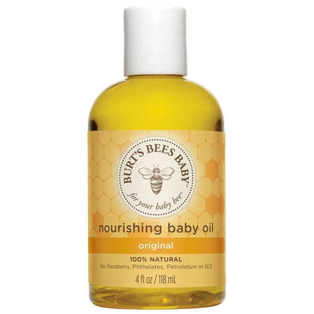 Burt's Bees Baby Nourishing Baby Oil, 100% Natural Baby Skin Care - 4 oz Bottle