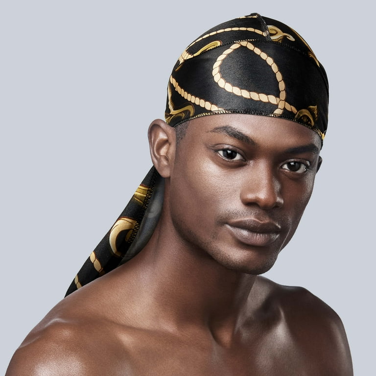 Navy Blue And Gold LV Durag