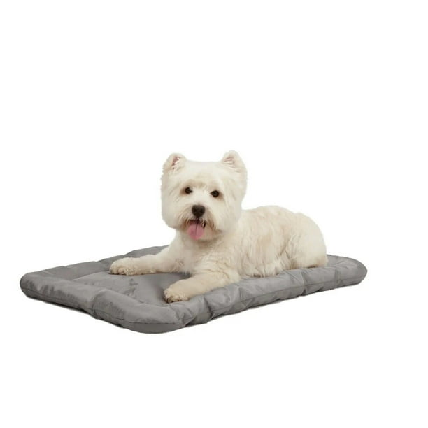 Heavy Duty Chew Resistant Gray Crate Mats for Dogs Reinforced Megaruffs Dog Beds (xSmall - 17¾