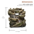 thumbnail image 5 of Alpine Corporation Rainforest Rock Tiered Water Fountain with 6 White LED Lights, 5 of 12