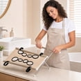 thumbnail image 4 of 20.5*15.7'' Dog Grooming Hammock Stand, Foldable Pet Bath Holder Shower Chair, Iron Pet Bath Stool for Small & Medium Dogs Cats With Washable Mesh, Joint Support During Bathing Salon Use(Gray), 4 of 5